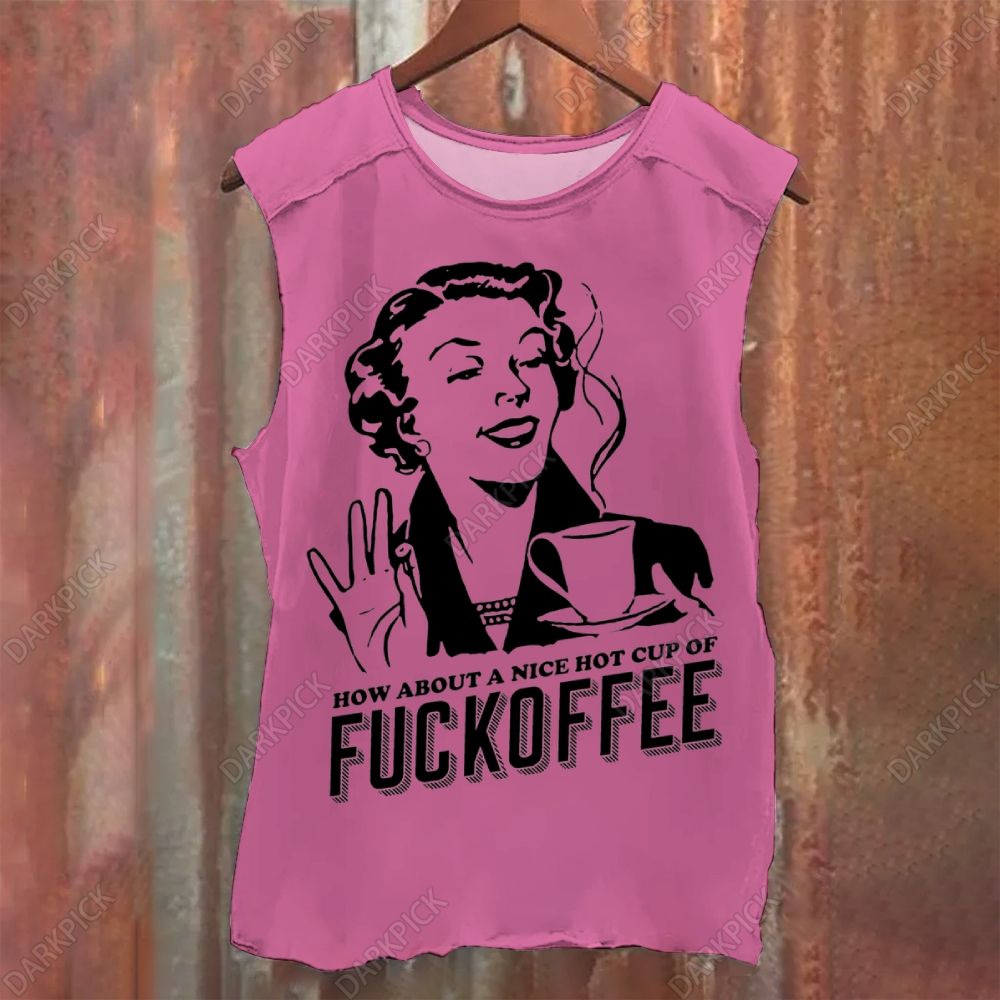 Fuckoffee! illustration Vintage Washed Tank Top