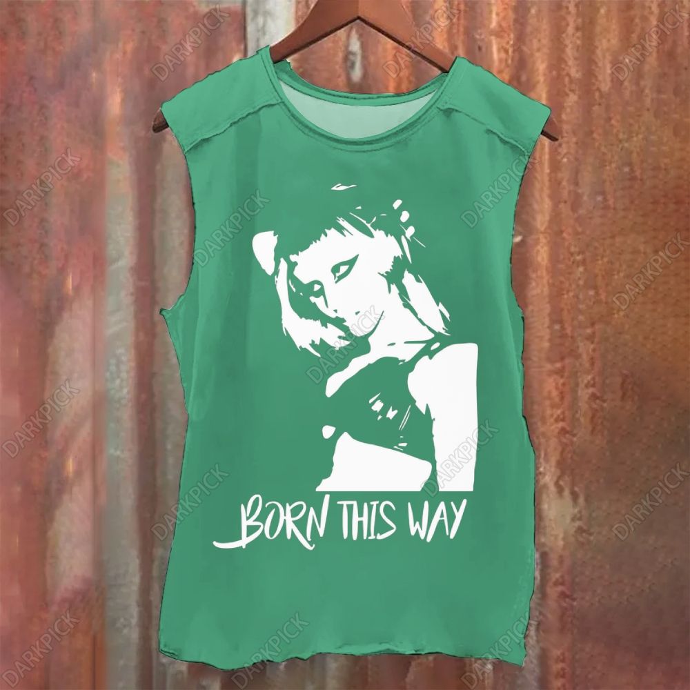 Vintage Washed Born This Way - Lady Gaga Singer Tank Top – darkpick