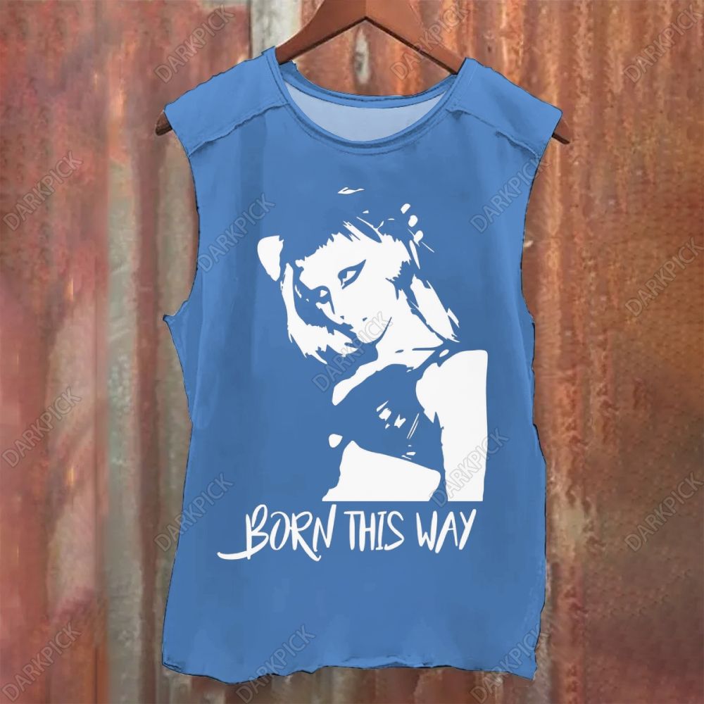 Vintage Washed Born This Way - Lady Gaga Singer Tank Top – darkpick