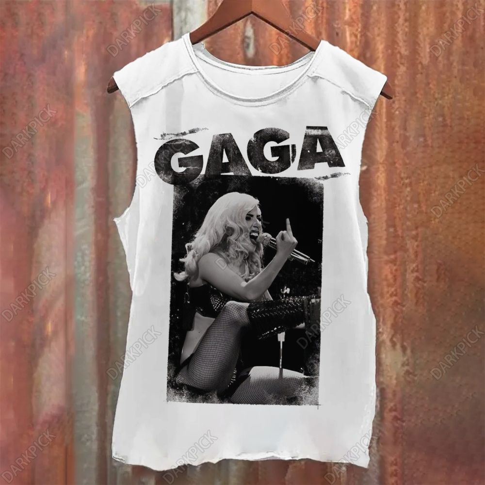 Casual Lady Gaga Printed Tank Top – darkpick