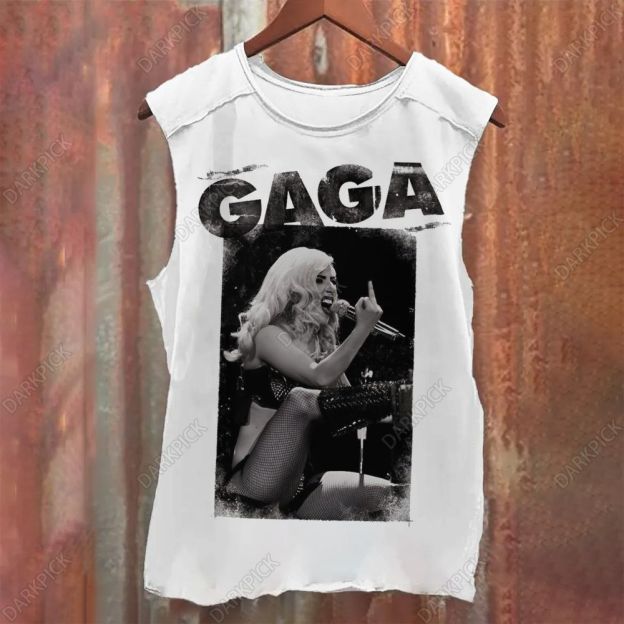 Casual Lady Gaga Printed Tank Top