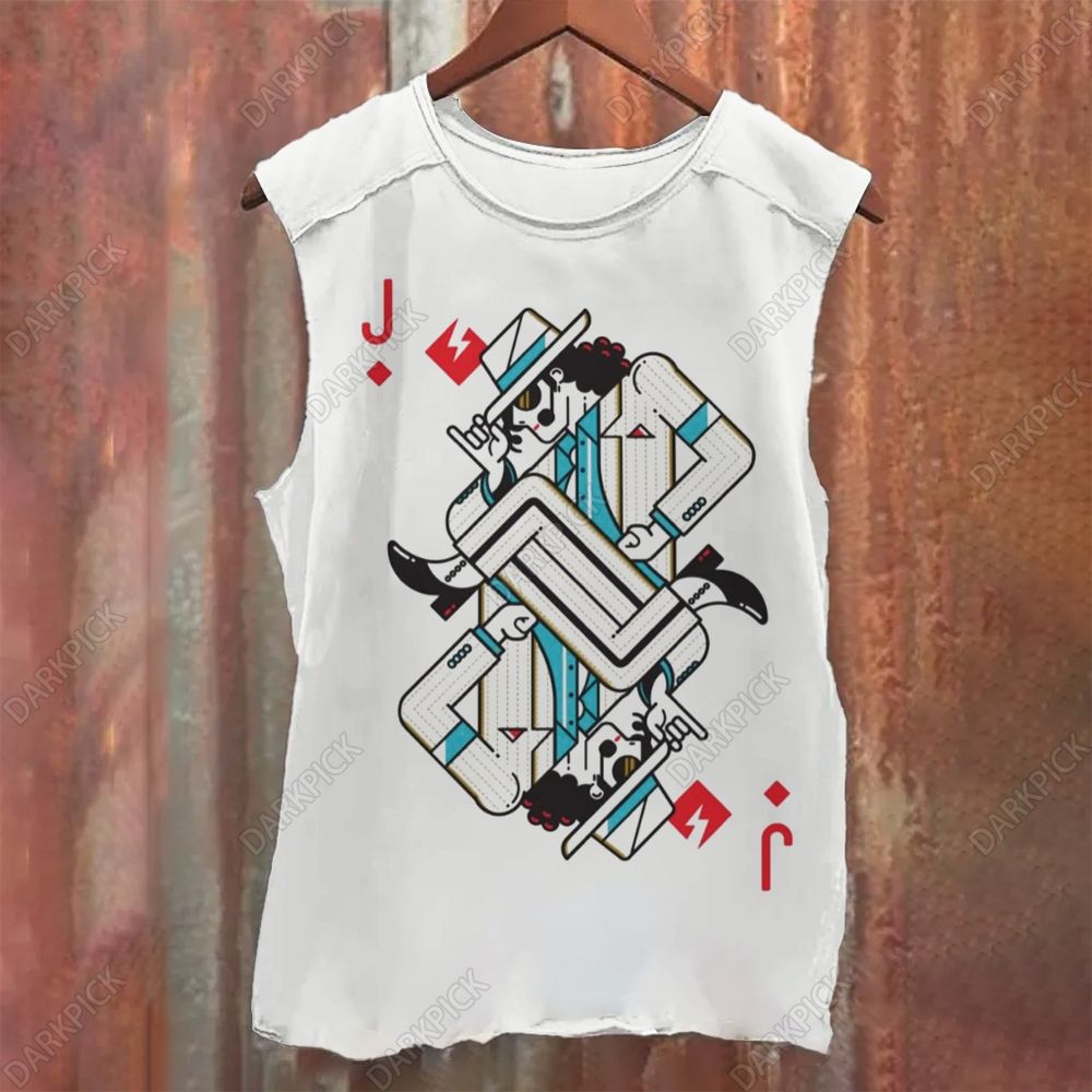 Funny Michael Poker Card Casual Printed Tank Top
