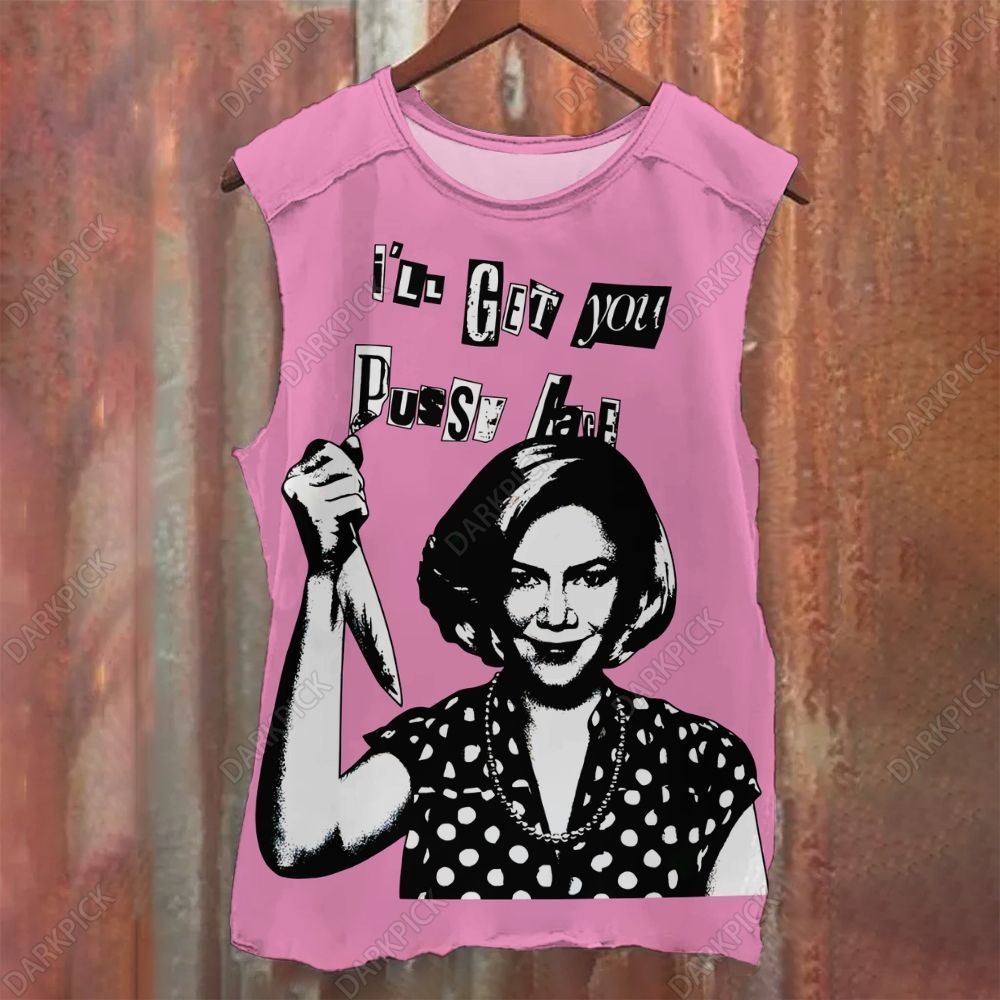 Serial Mom Horror Movie I'll Get You" Greeting Poster Casual Printed T