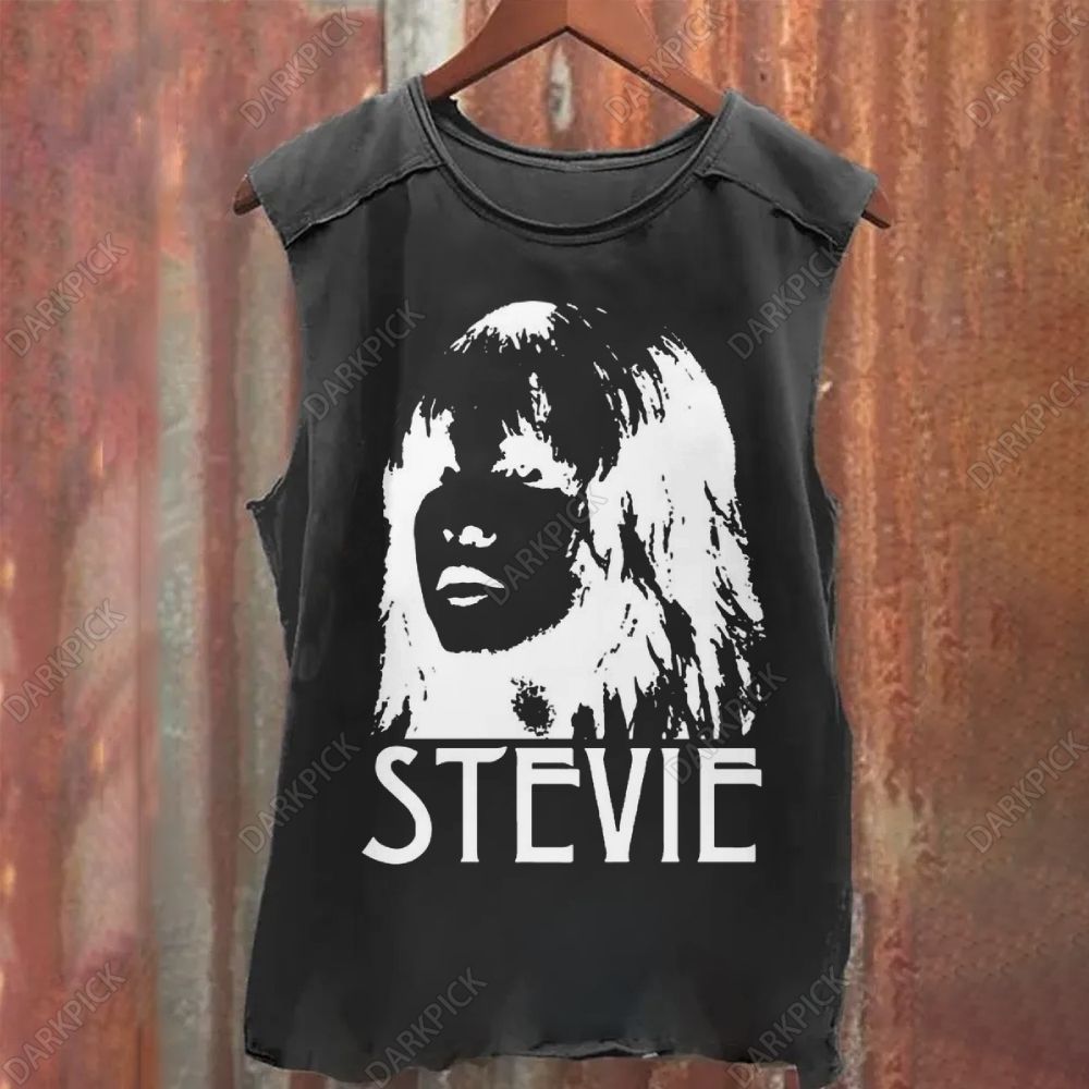 Stevie Nicks Singer  Vintage Washed Tank Top