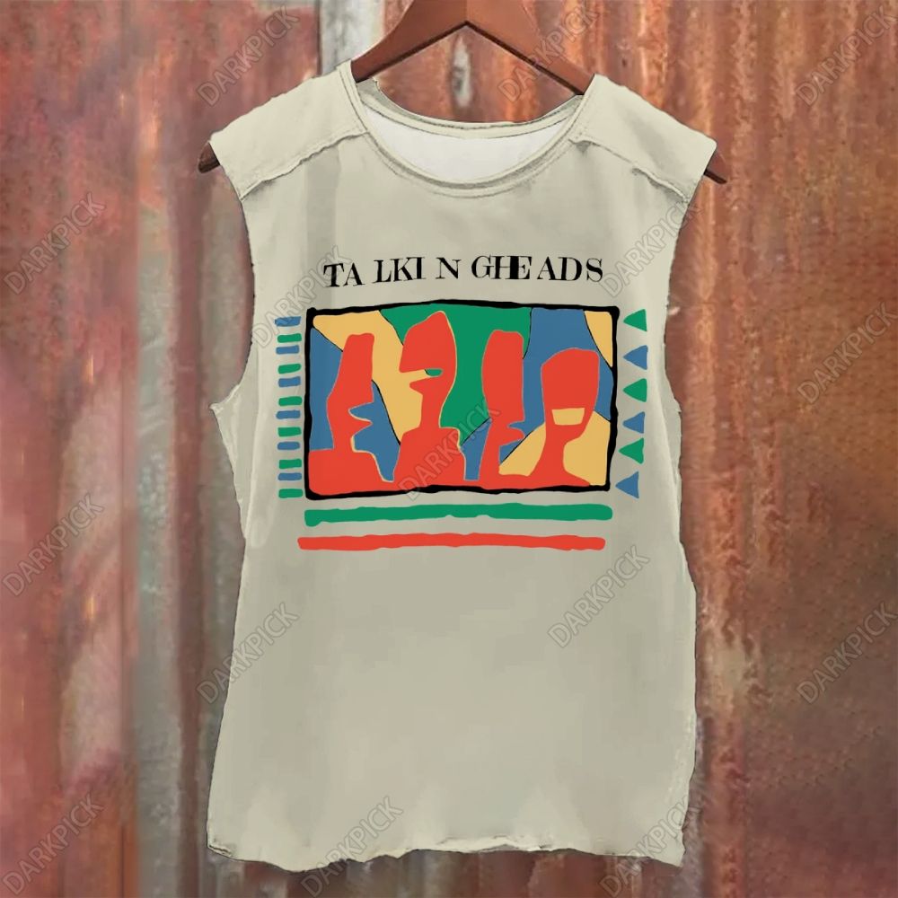 Talking Heads Band Vintage Washed Tank Top