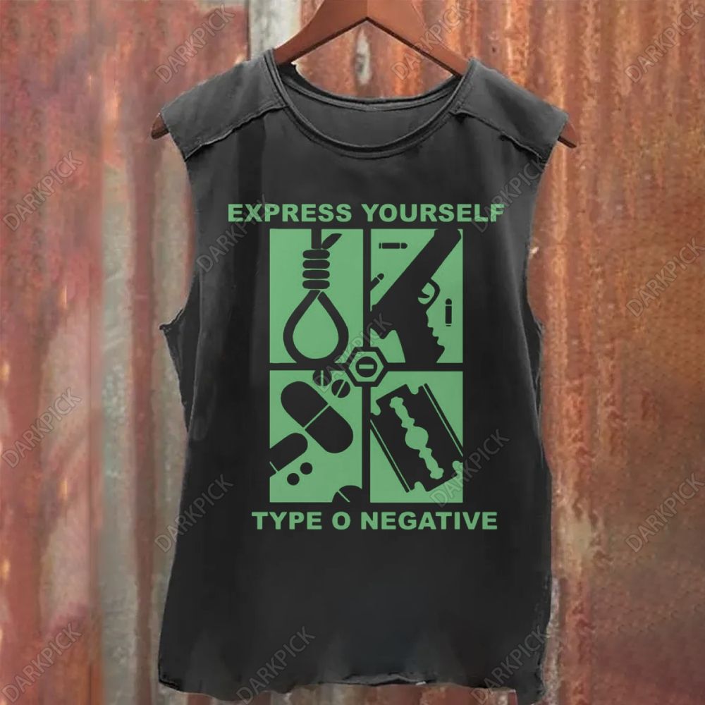 Type O Negative Band Vintage Washed Tank Top