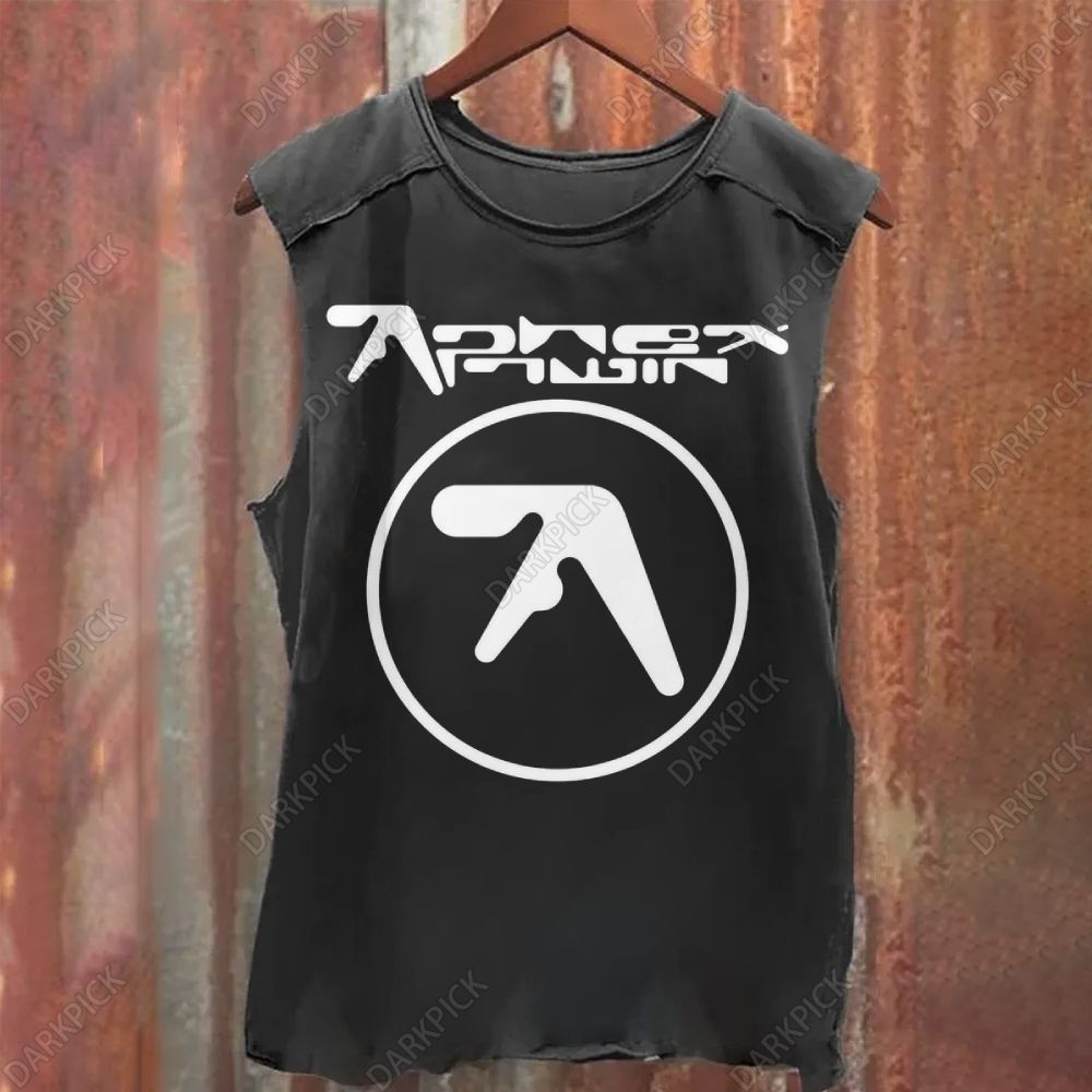 Vintage Washed Aphex Twin Musicians Tank Top – darkpick