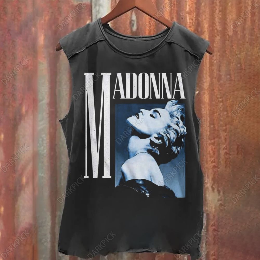Vintage Washed Madonna True Blue Album Cover Tank Top