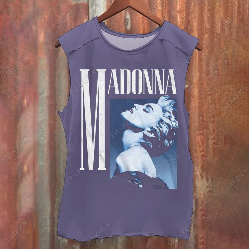 Vintage Washed Madonna True Blue Album Cover Tank Top