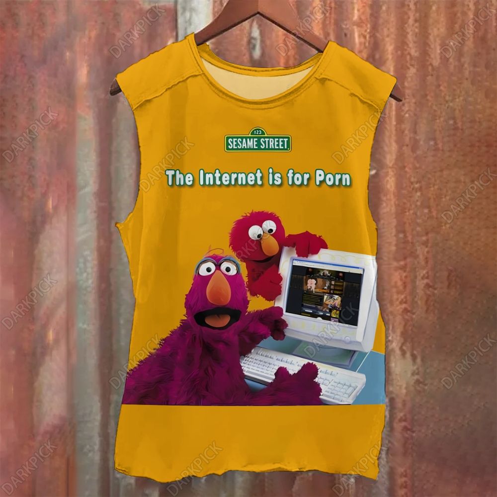 Sesame Street The Internet is for Porn Casual Printed Tank Top