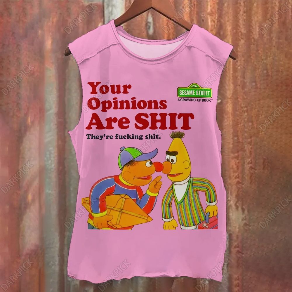 Sesame Street Your Opinions Are SHIT Casual Printed Tank Top