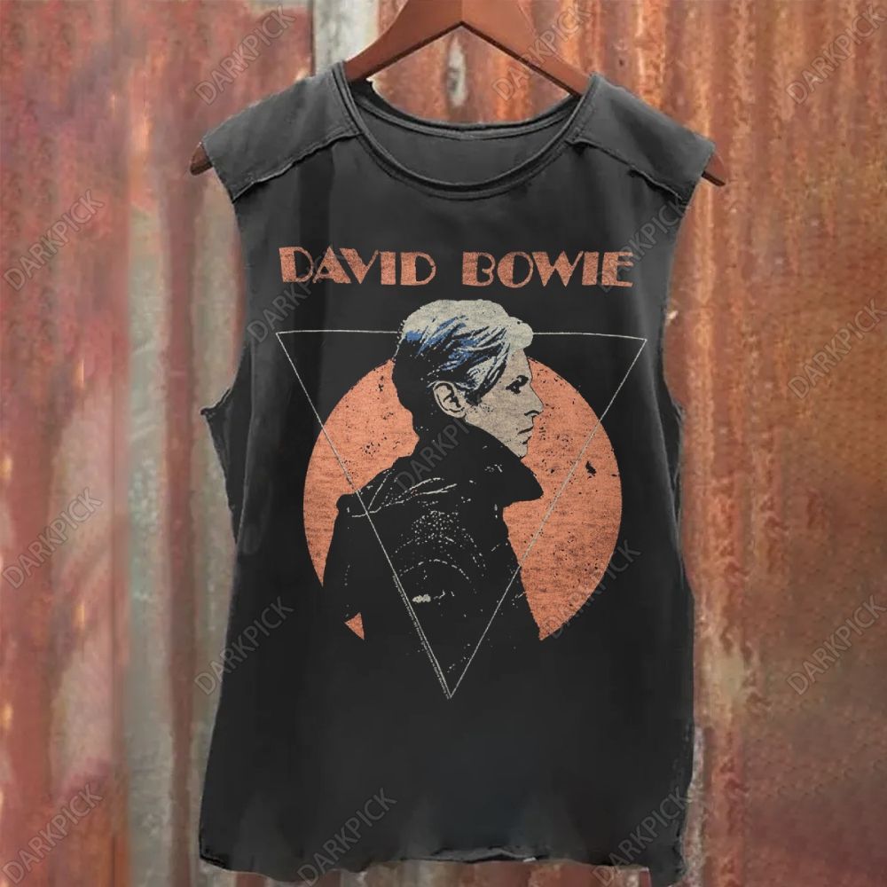 Vintage Washed David Bowie Musicians Tank Top