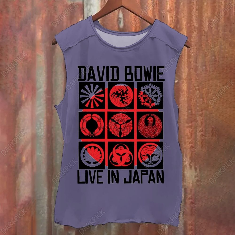 David Bowie Live In Japan Vintage Washed Tank Top