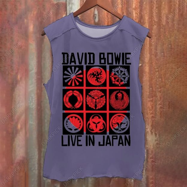 David Bowie Live In Japan Vintage Washed Tank Top