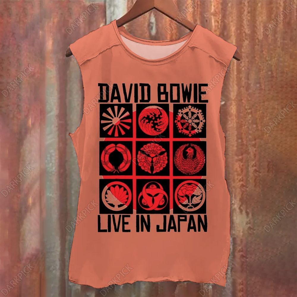 David Bowie Live In Japan Vintage Washed Tank Top