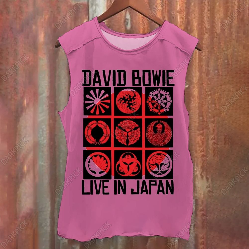 David Bowie Live In Japan Vintage Washed Tank Top