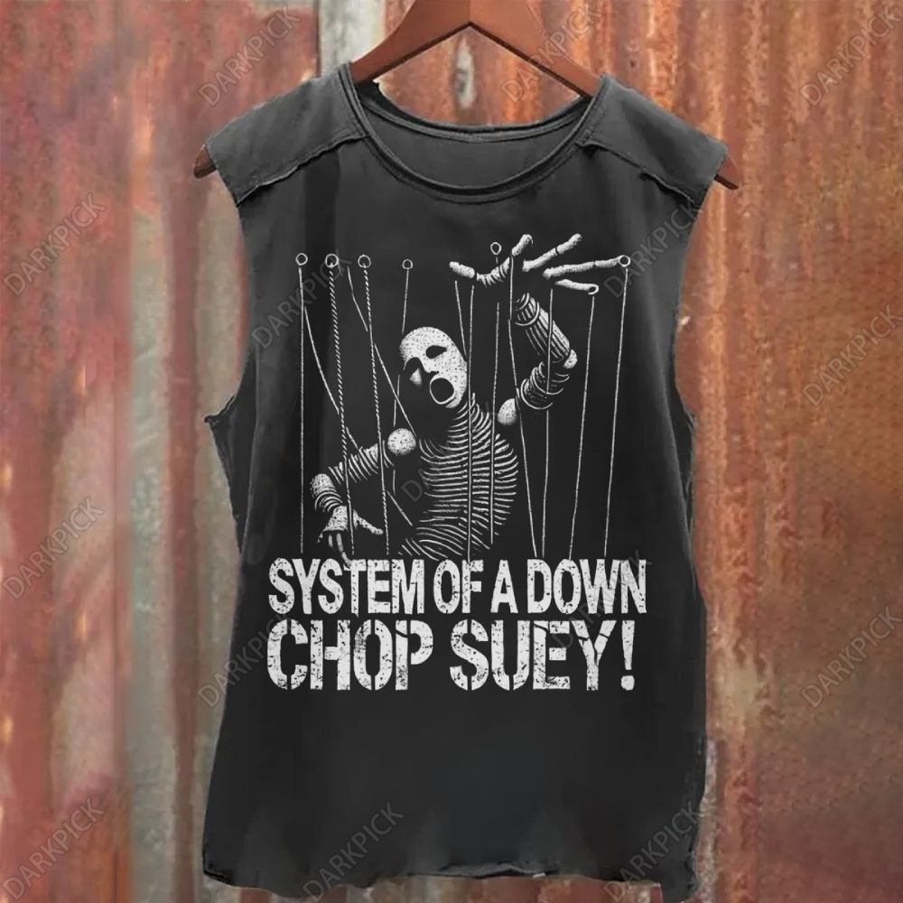 Chop Suey - System Of A Down Band Vintage Washed Tank Top