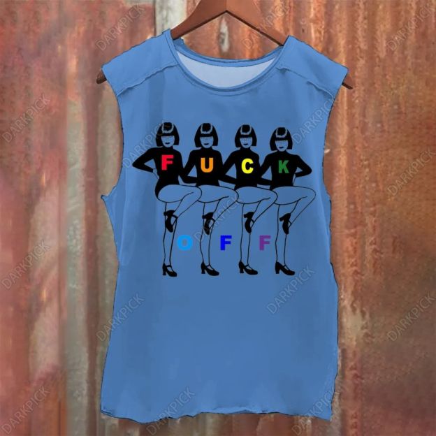 Funny Fuck Printed Washed Tank Top