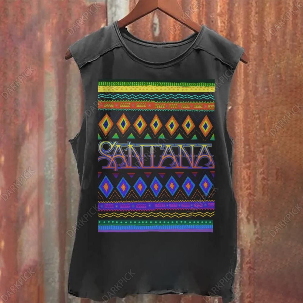 Carlos Santana Guitarist Vintage Washed Tank Top