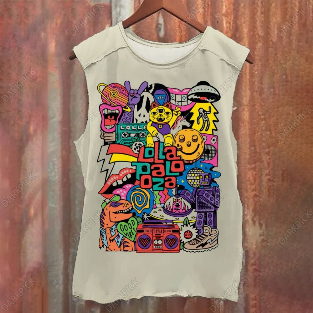 Vintage Washed Lollapalooza Music Festival Tank Top