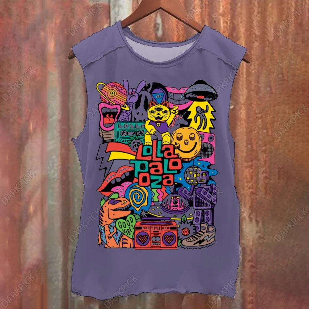 Vintage Washed Lollapalooza Music Festival Tank Top