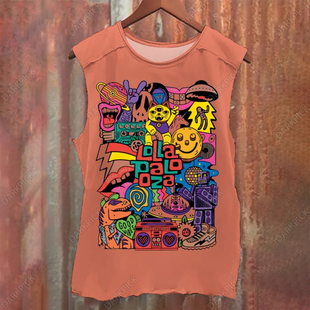 Vintage Washed Lollapalooza Music Festival Tank Top