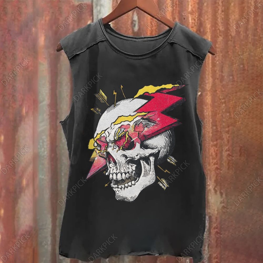 Thunder Skeleton Vintage Washed Tank Top