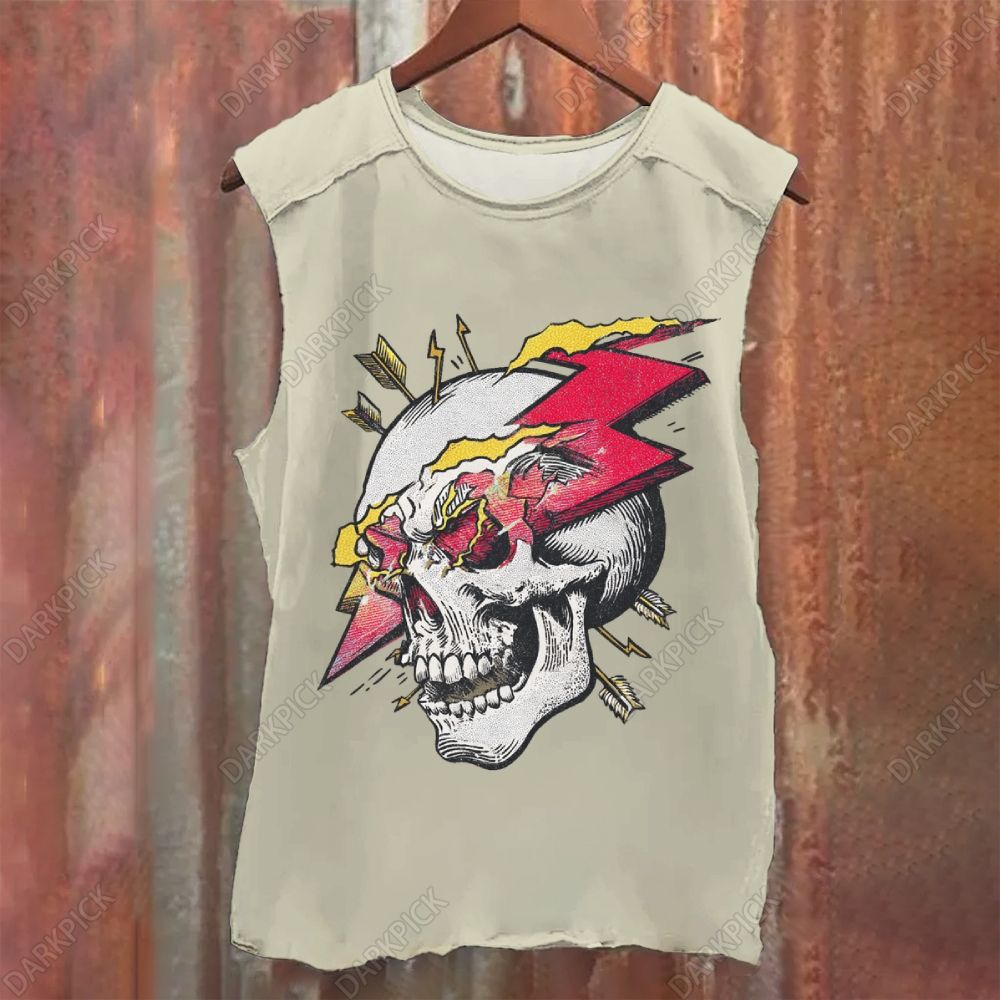 Thunder Skeleton Vintage Washed Tank Top