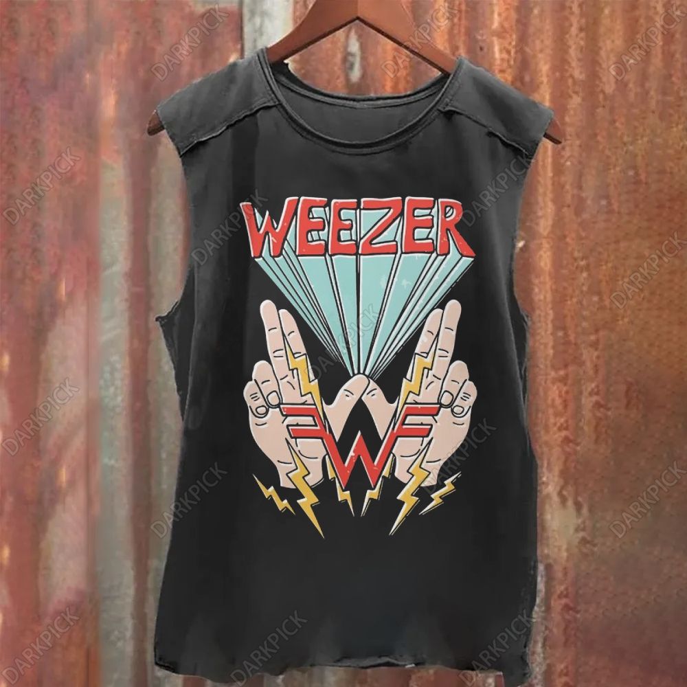 Vintage Washed Weezer Band Tank Top