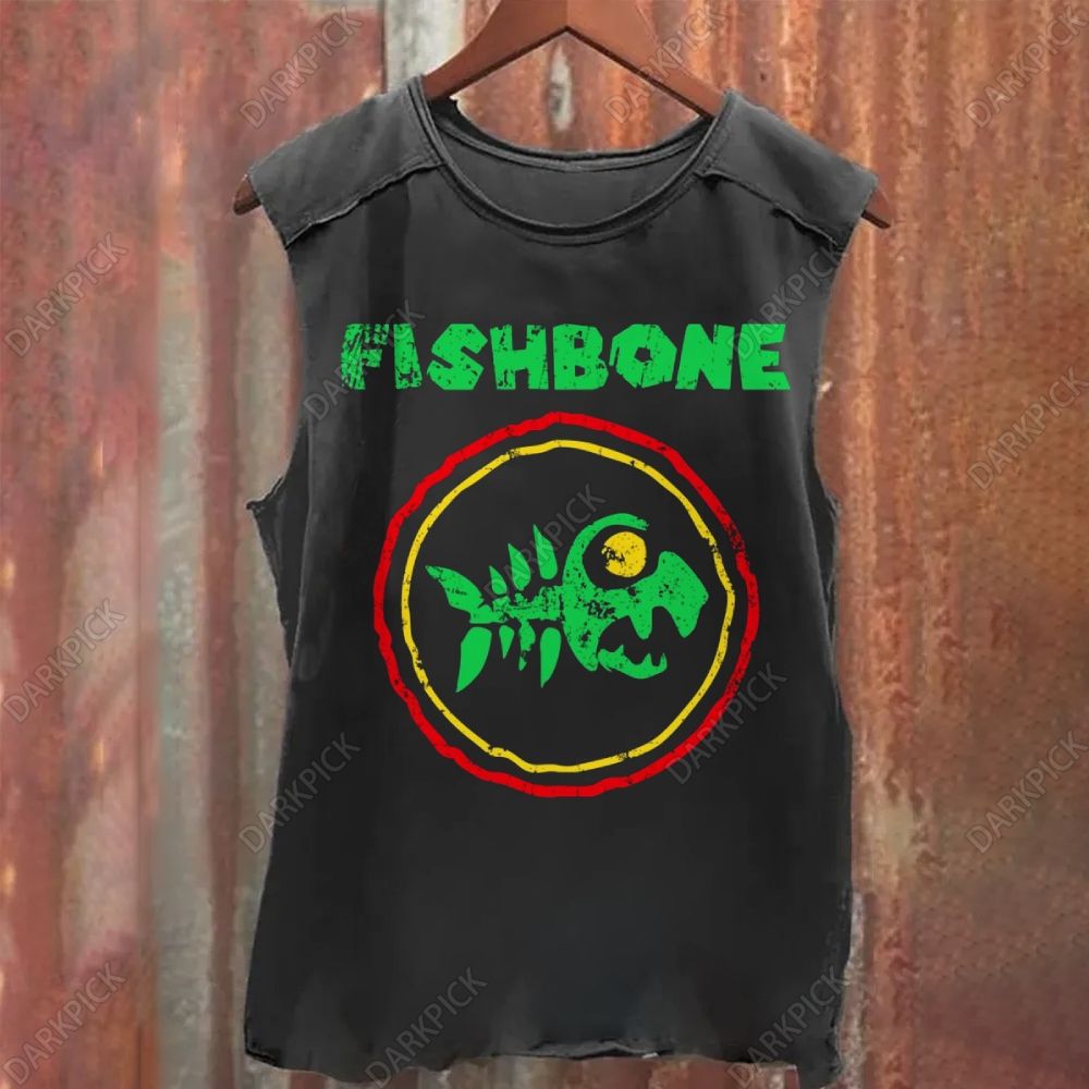 Vintage Washed Fishbone Band Tank Top