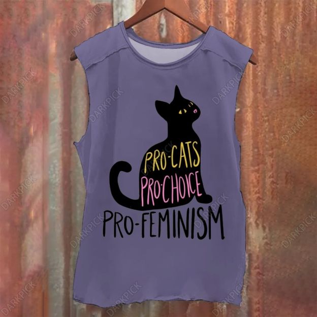 Vintage Washed Pro Cats Pro Choice Pro Feminism Tank Top