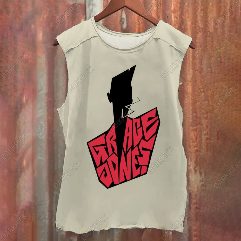 Grace Jones Singer Vintage Washed Tank Top