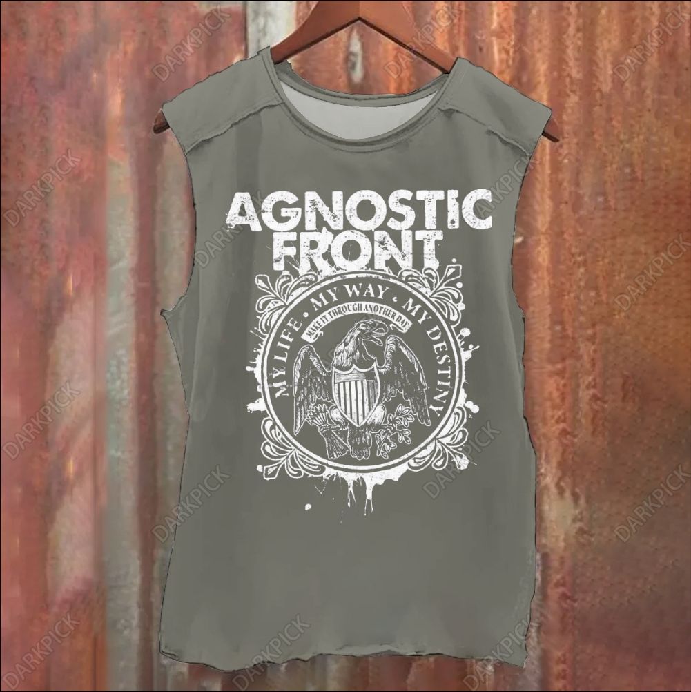 Agnostic Front Band  Vintage Washed Tank Top