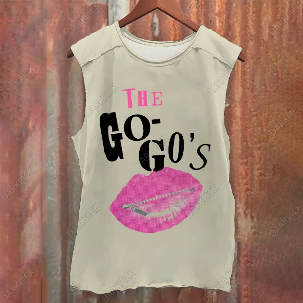 The Go Gos Band Vintage Washed Tank Top