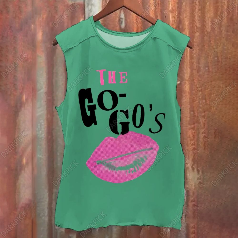 The Go Gos Band Vintage Washed Tank Top