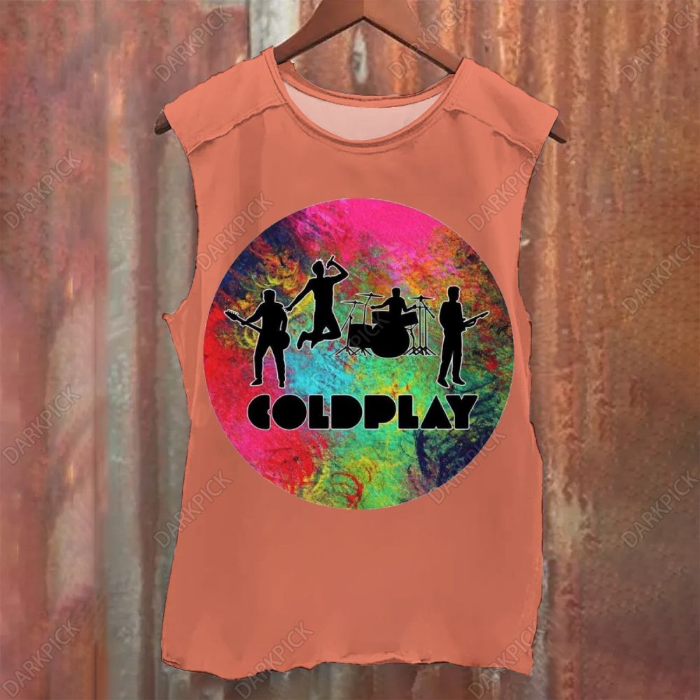 Coldplay Band Vintage Washed Tank Top