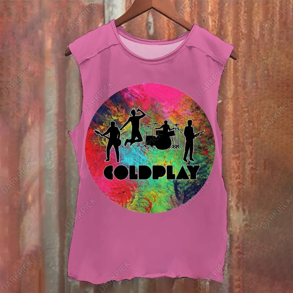 Coldplay Band Vintage Washed Tank Top