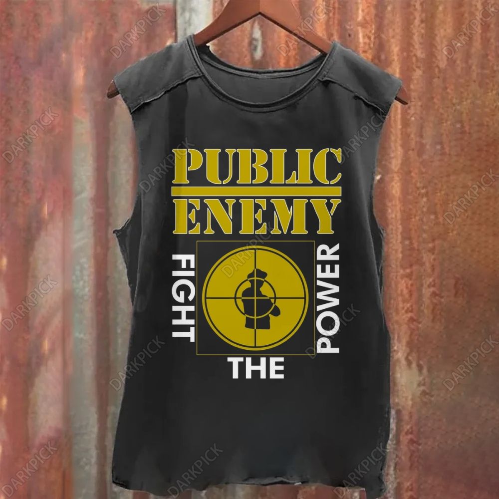 Vintage Washed Public Enemy Band Tank Top