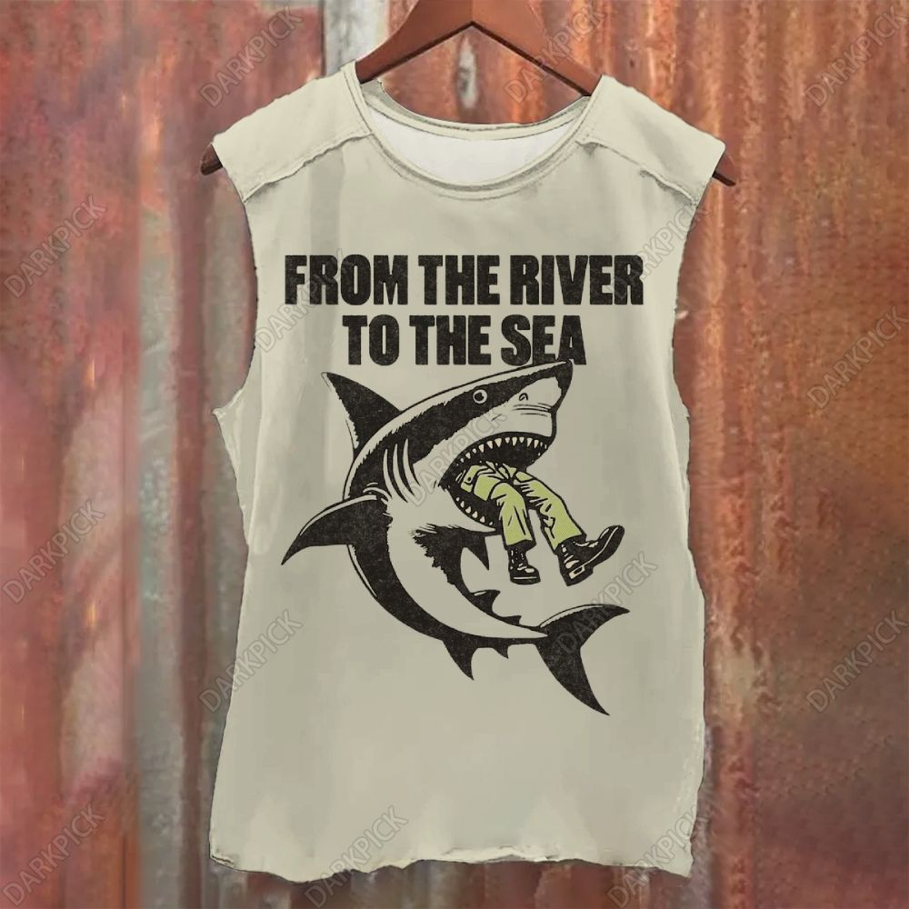 Vintage Washed From TheRiver To The Sea Tank Top