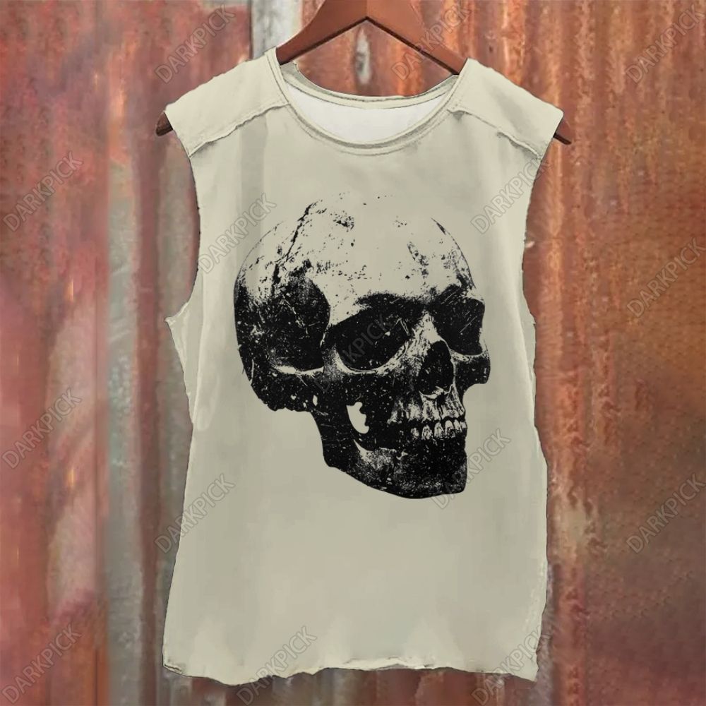 Skull Vintage Washed Tank Top