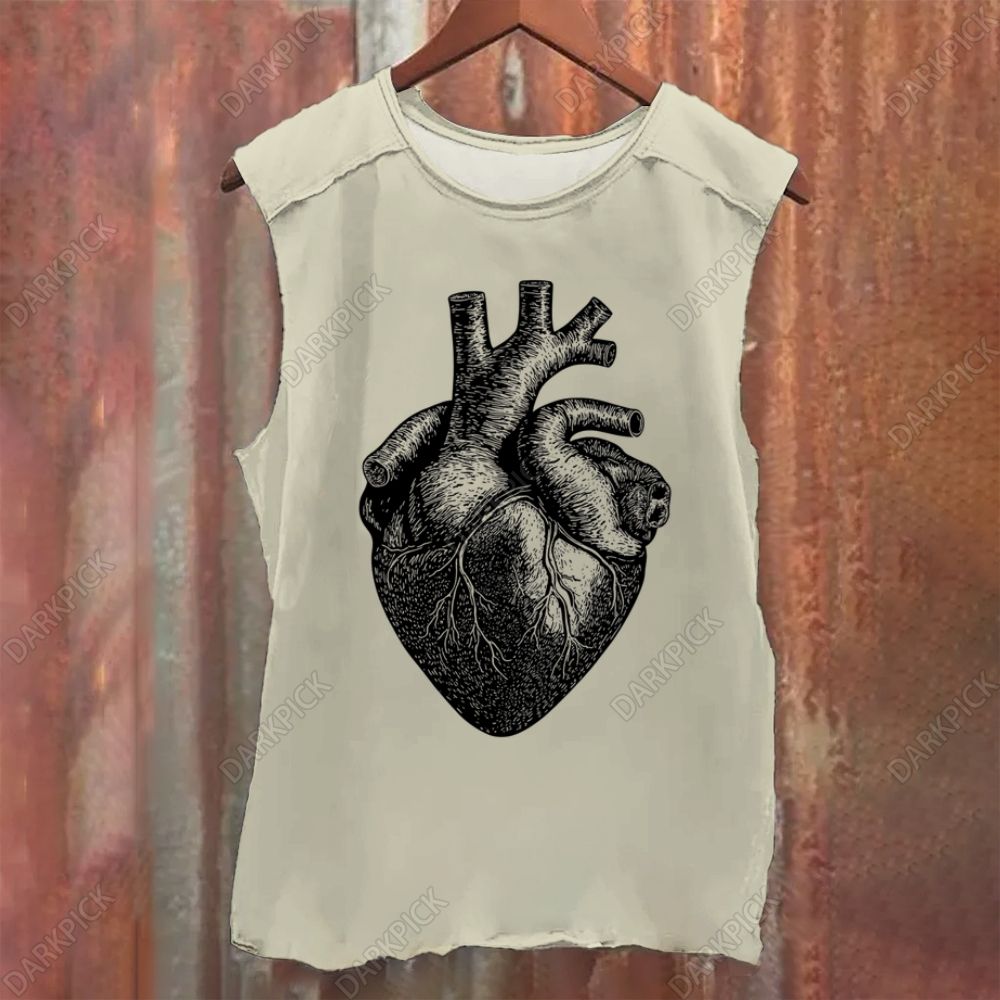 Heart anatomy diagram Vintage Washed Tank Top