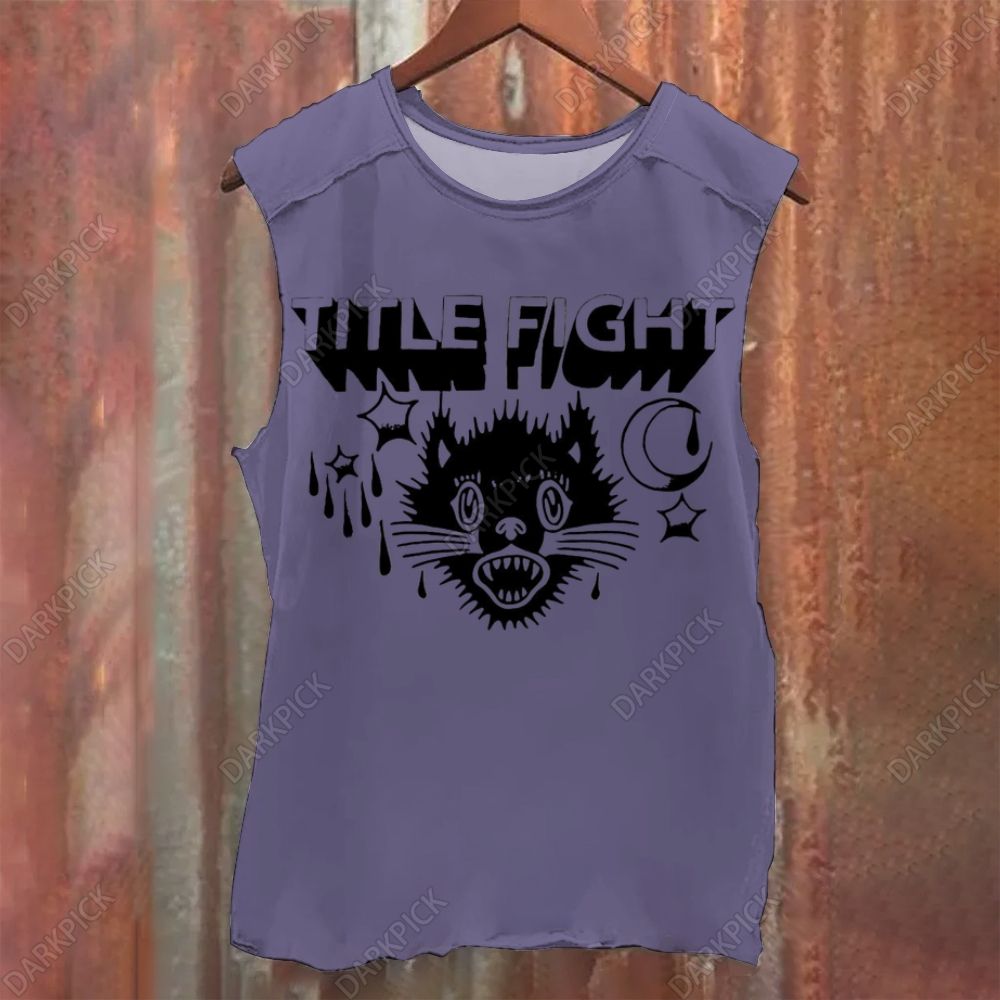 Vintage Washed Title Fight Band  Tank Top