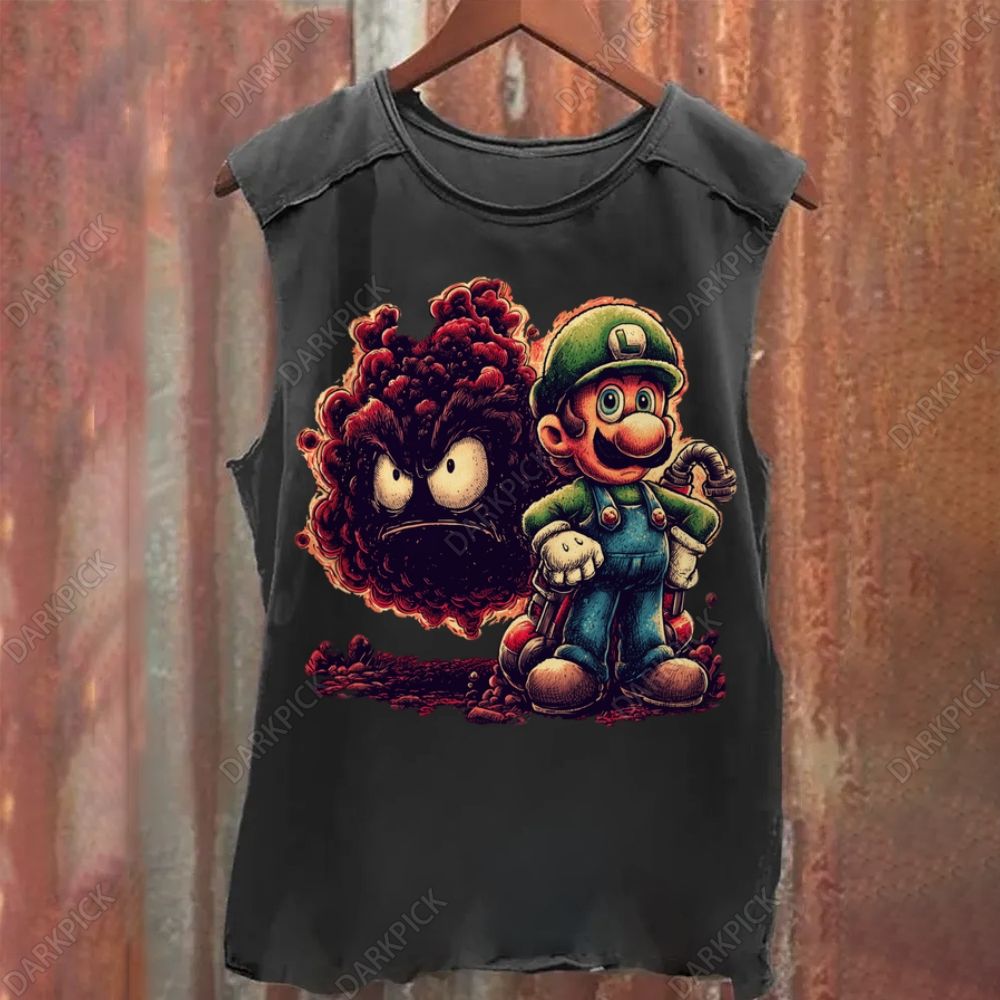 Super Mario Bros Mushroom Vintage Washed Tank Top