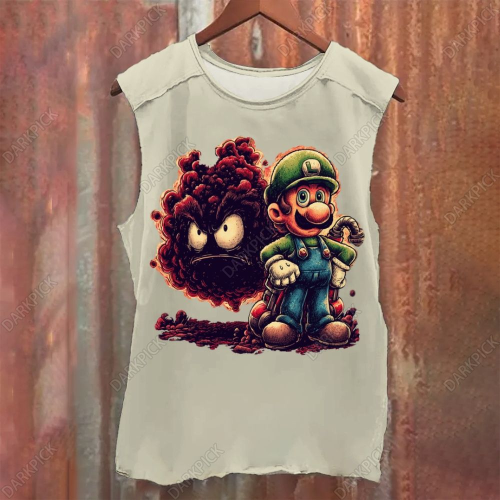 Super Mario Bros Mushroom Vintage Washed Tank Top