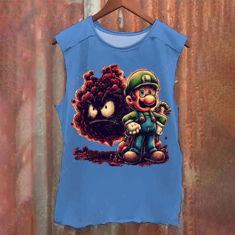 Super Mario Bros Mushroom Vintage Washed Tank Top