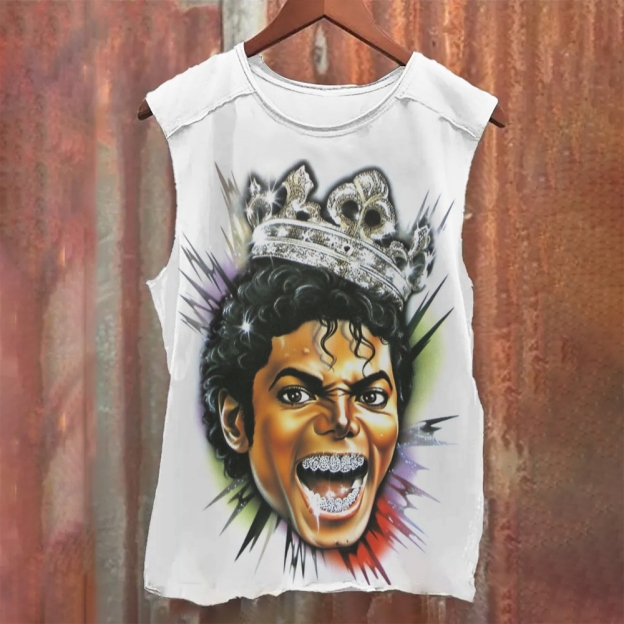 Michael Jackson King Casual Printed Tank Top 