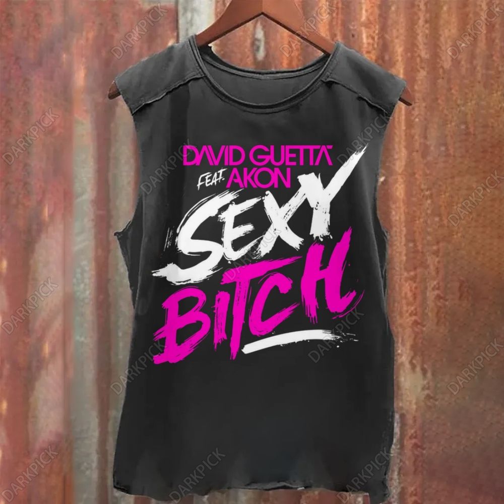 David Guetta Singer Sexy Bitch Music Vintage Washed Tank Top