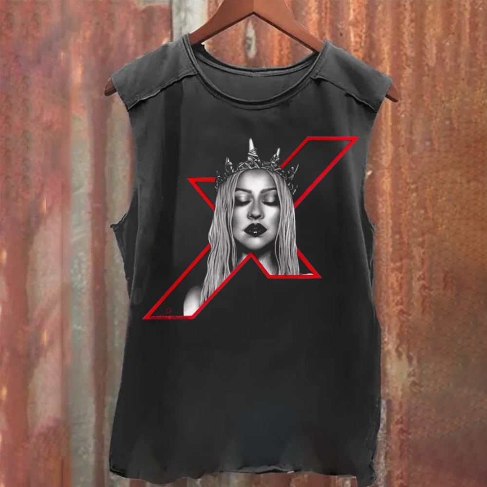 Vintage Washed Christina Aguilera Singer Tank Top