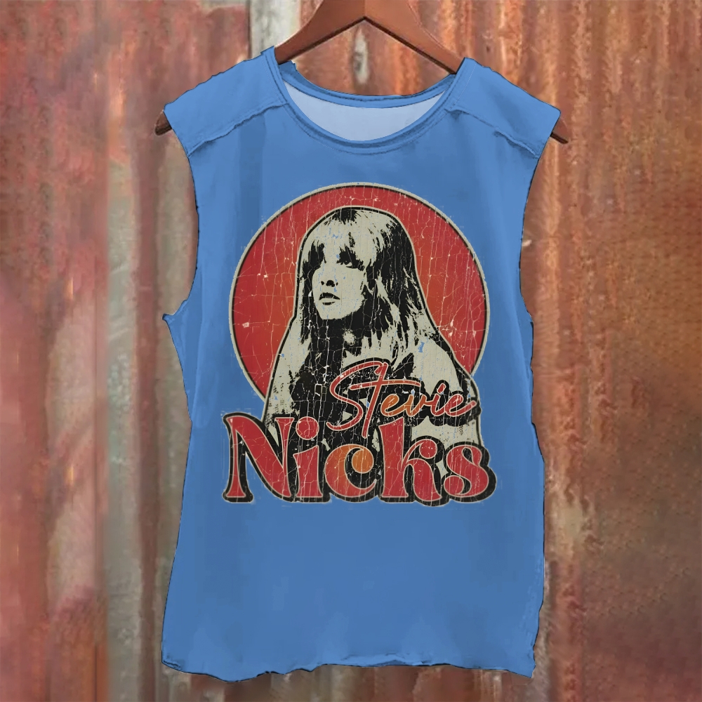 Stevie Nicks Singer Washed Tank Top