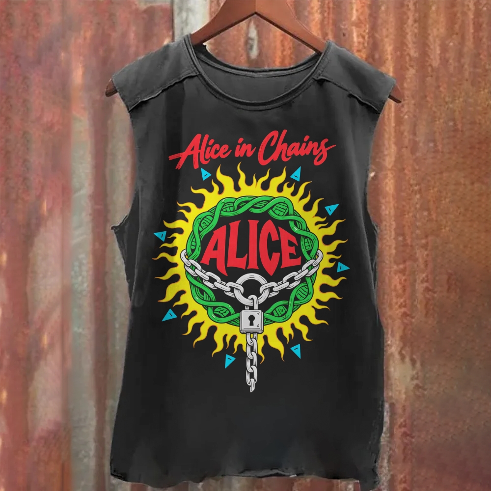 Alice In Chains Band Washed Tank Top